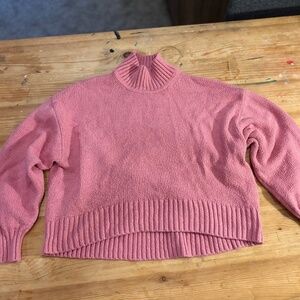 GAP Kids Pink Ribbed Mock Neck Sweater – Size M (8)